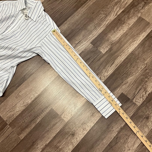 Madewell Women’s 100% Cotton Asymmetric Wrap Button-Up Shirt Size 00 Striped - Picture 10 of 15